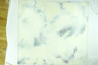 Nuage et chaise, acrylique sur toile, 1990