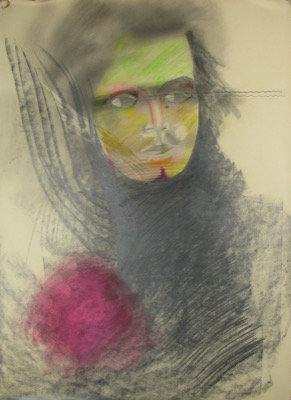Autoportrait, pastel, 1982