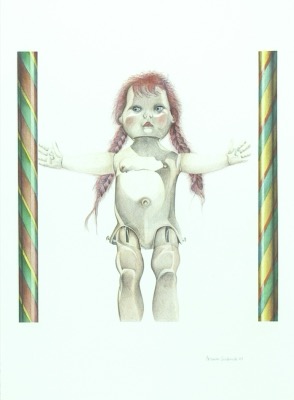 Poupée tresses rouges